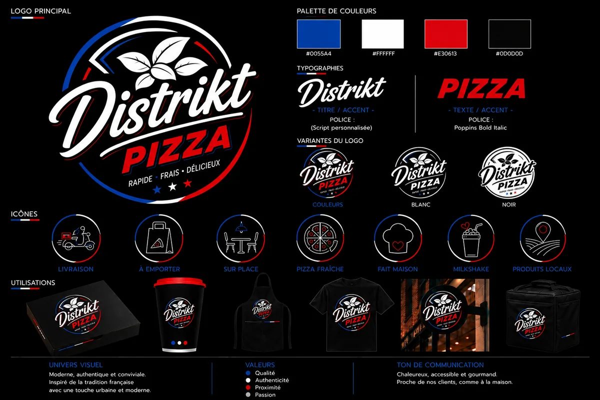 Charte Graphique Distrikt Pizza