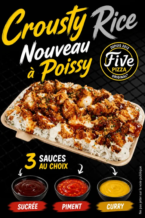 Flyer Crousty Rice — Five Pizza